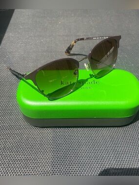 kate spade Black Frame Sunglasses with Brown Gradient Lenses